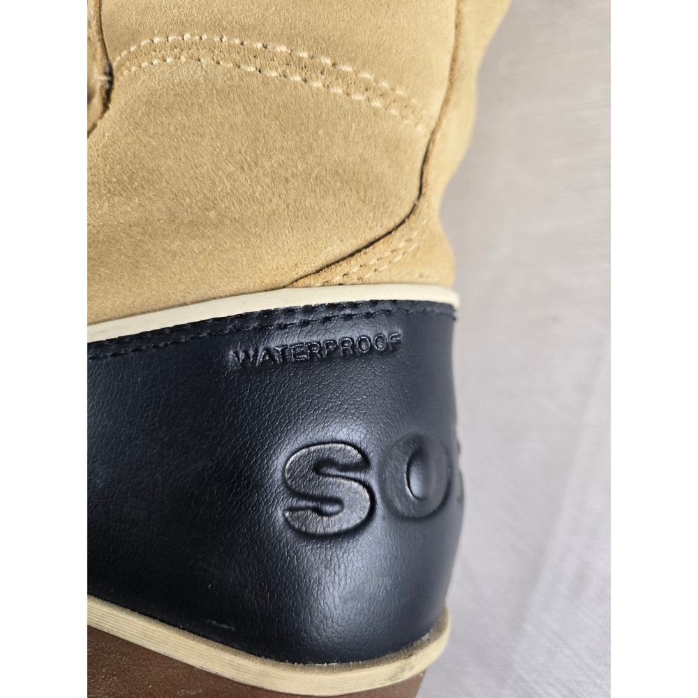 Sorel Tofino Women Tan Black Waterproof Suede Faux Fur Winter Boots SIZE 10 - Picture 10 of 16